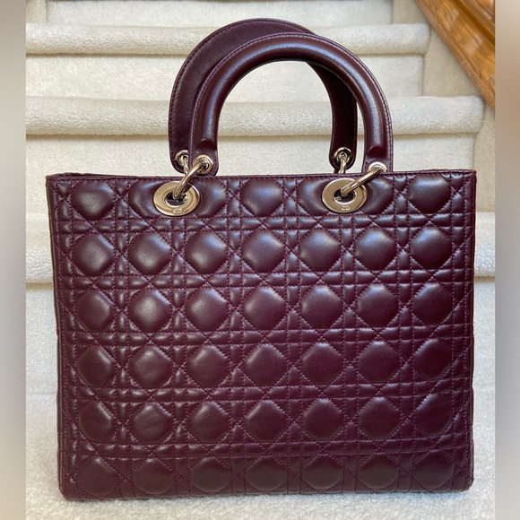authentic christian dior large lady dior cannage bag - Picture 2 of 16